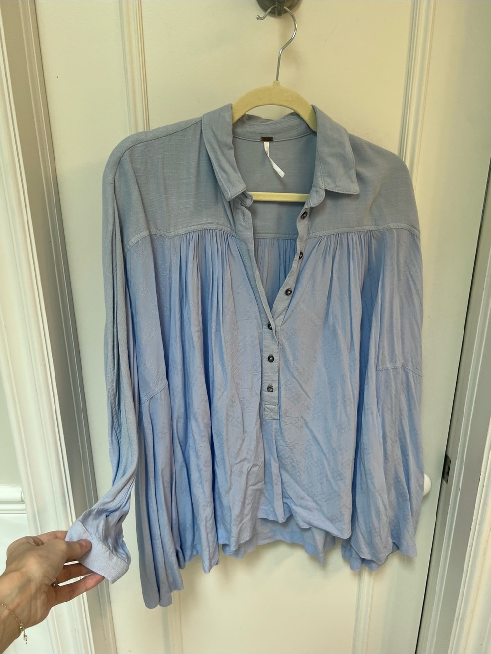 Free People "Lovely Day" Oversized Button Down Blouse